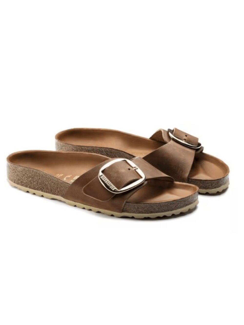 Birkenstock Madrid Big Buckle Sandals – Cognac Oiled Leather (Narrow Fit) - Picture 2 of 6